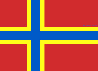 Arcaibh – Orkney Islands flag with Christian Nordic Cross